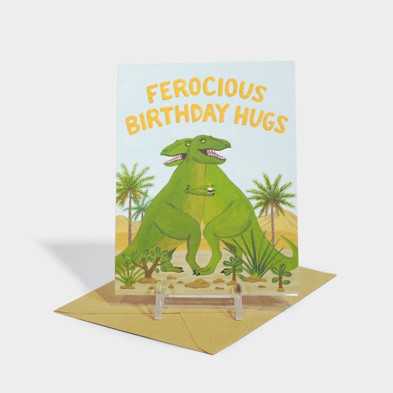 trexdinosaurferocioushugbirthdaycard final