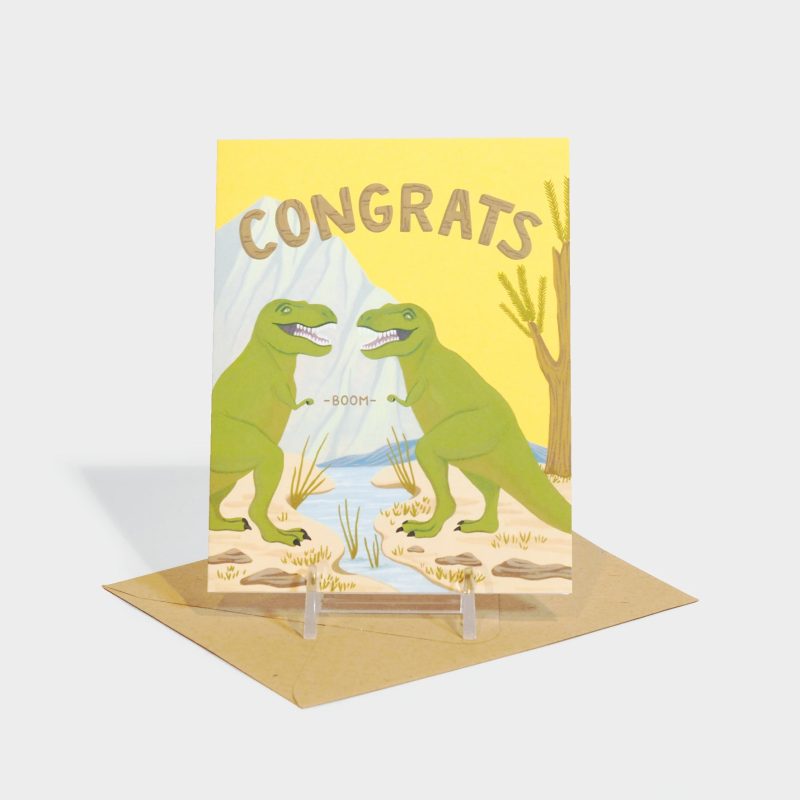 trexdinosaurfistbumpcongratscard final